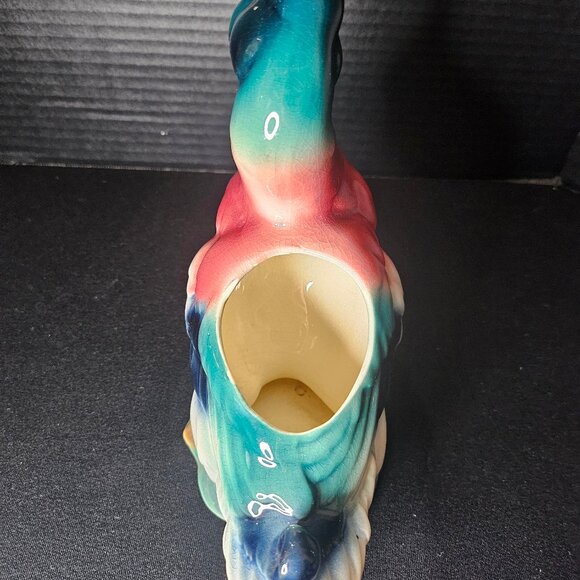 Colorful Royal Copley Ceramic Mallard Duck Planter Figurine 1940s 50s Made in US - Picture 3 of 12